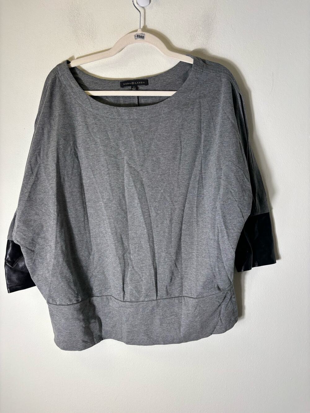 Dora Landa Grey Top Sz S